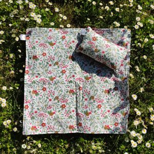 Couverture et son coussin - Noël tissu cretonne tissu polaire ouate