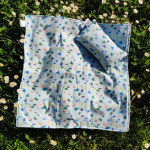 Couverture et son coussin - Géométrique tissu cretonne tissu polaire ouate