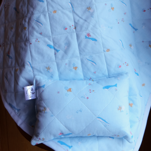 Couverture et son coussin matelassé - Océan