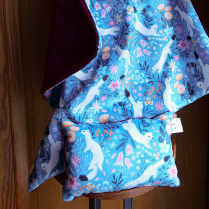 Couverture et son coussin velours - Hermine