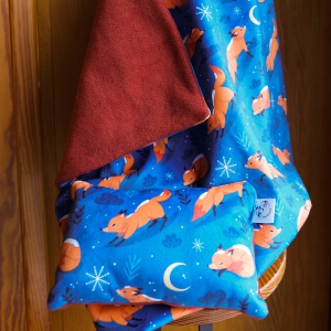 Couverture et son coussin velours - Renard