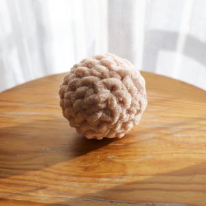 Balle chenille glitter - Crème