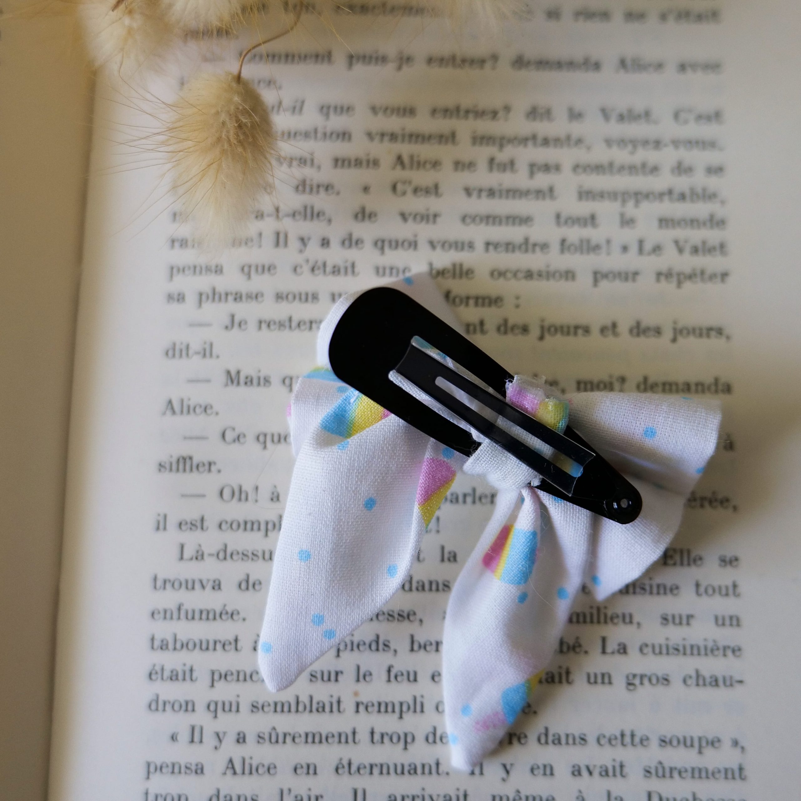 Barrette nœud de promesse - Glace – Image 3