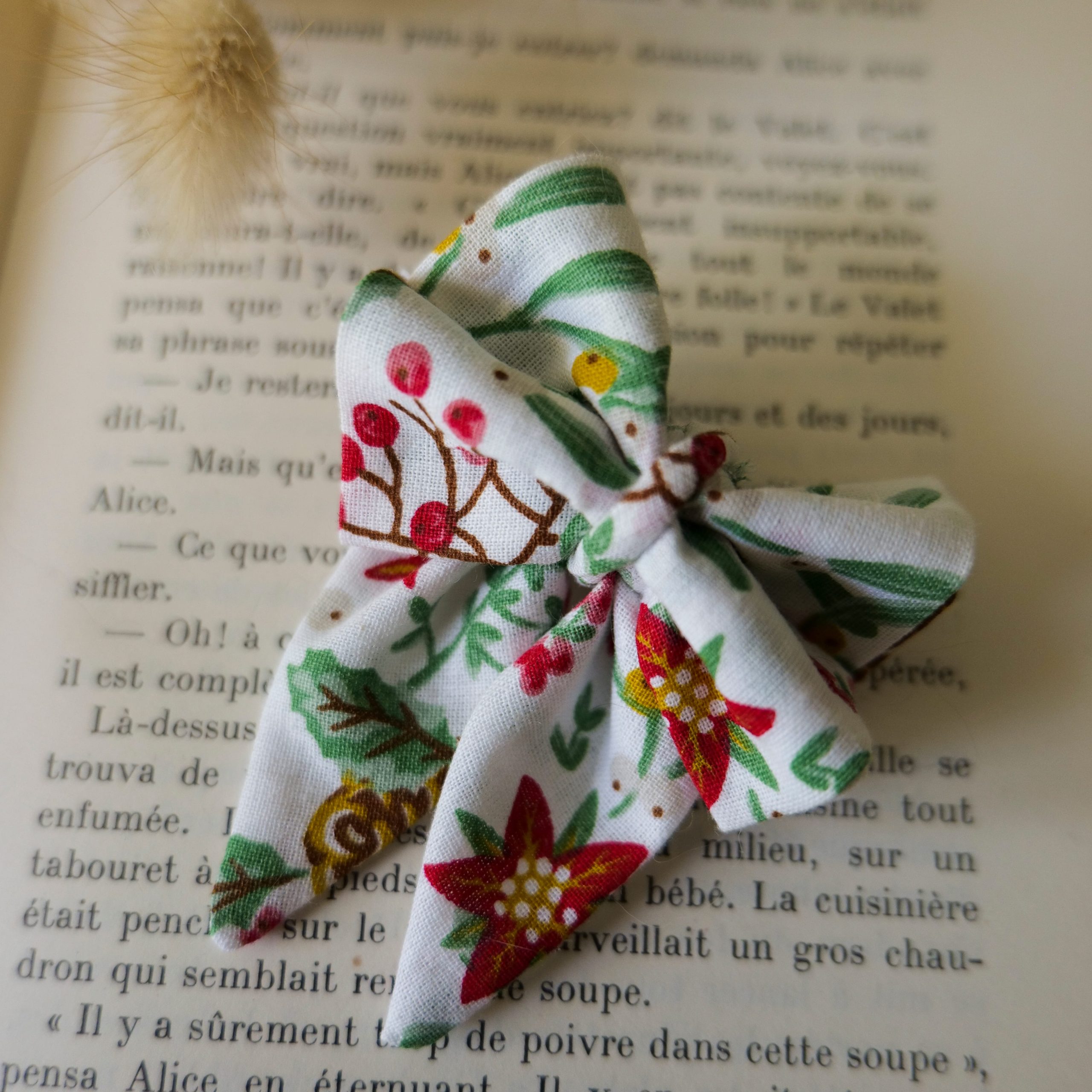 Barrette nœud de promesse - Noël – Image 2